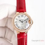 Swiss Copy Cartier Ballon Bleu Citizen Watch Diamond Rose Gold 33mm or 36mm